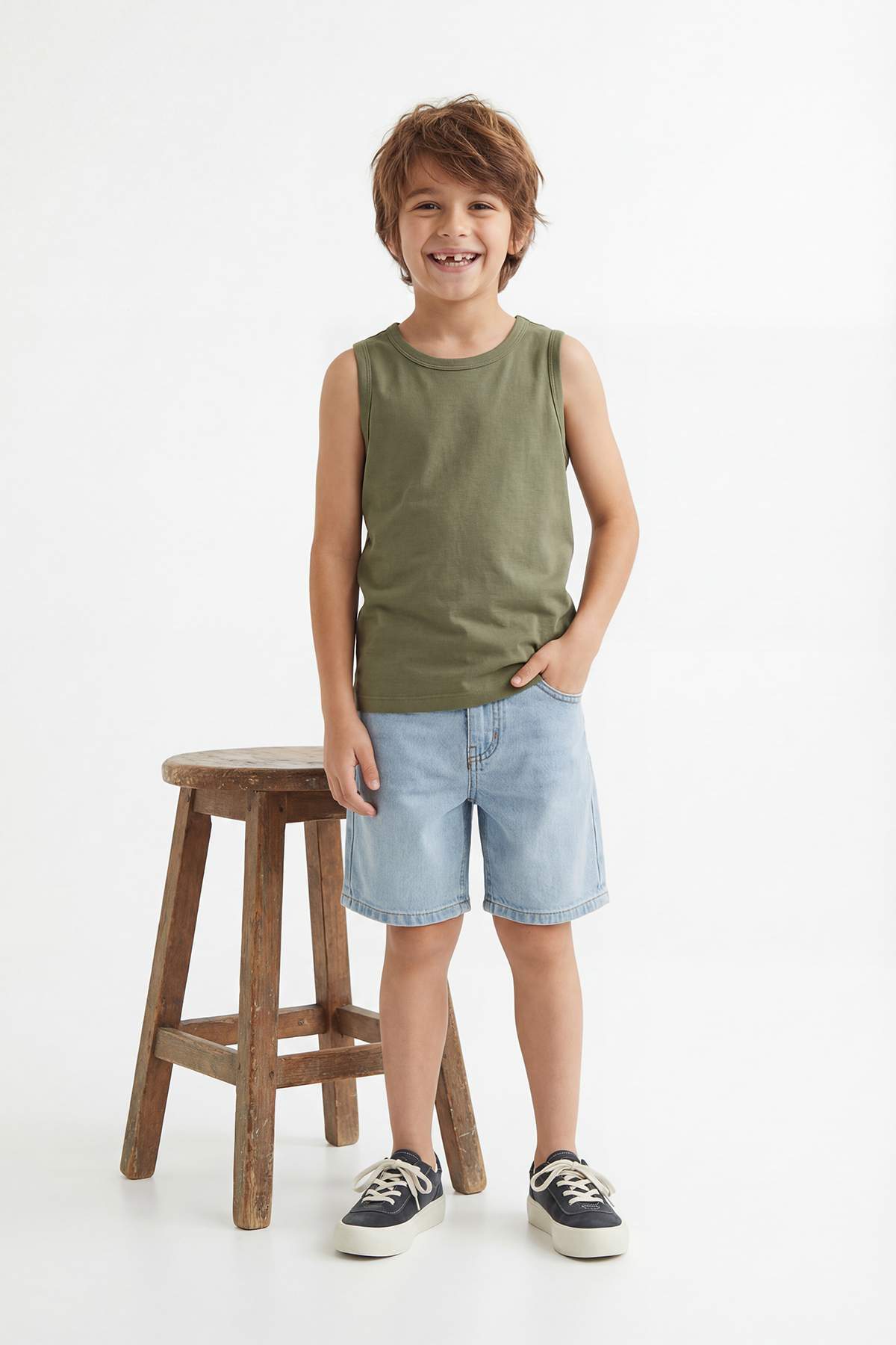 Boys' Khaki & Stone Vest 2-Pack