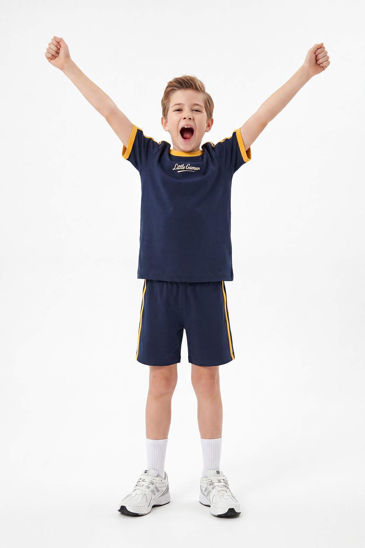 Boys' Navy Sport-Theme Two-Piece Set