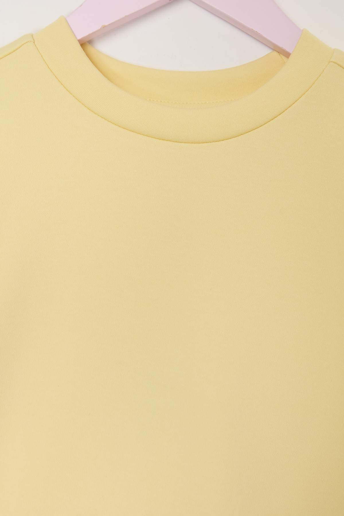 Girls' Yellow Plain T-Shirt