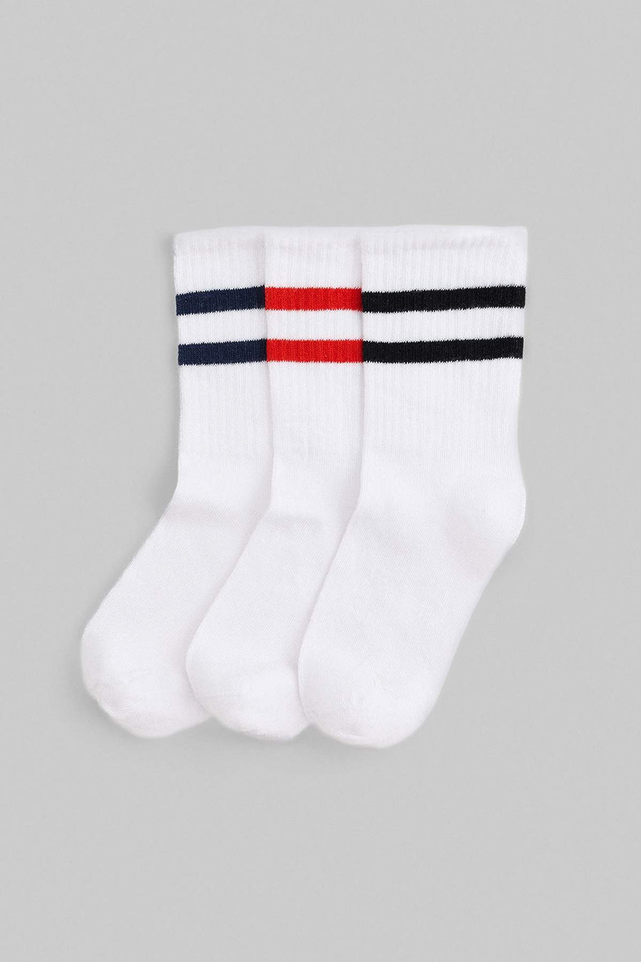 Boys' White Socks 3-Pack