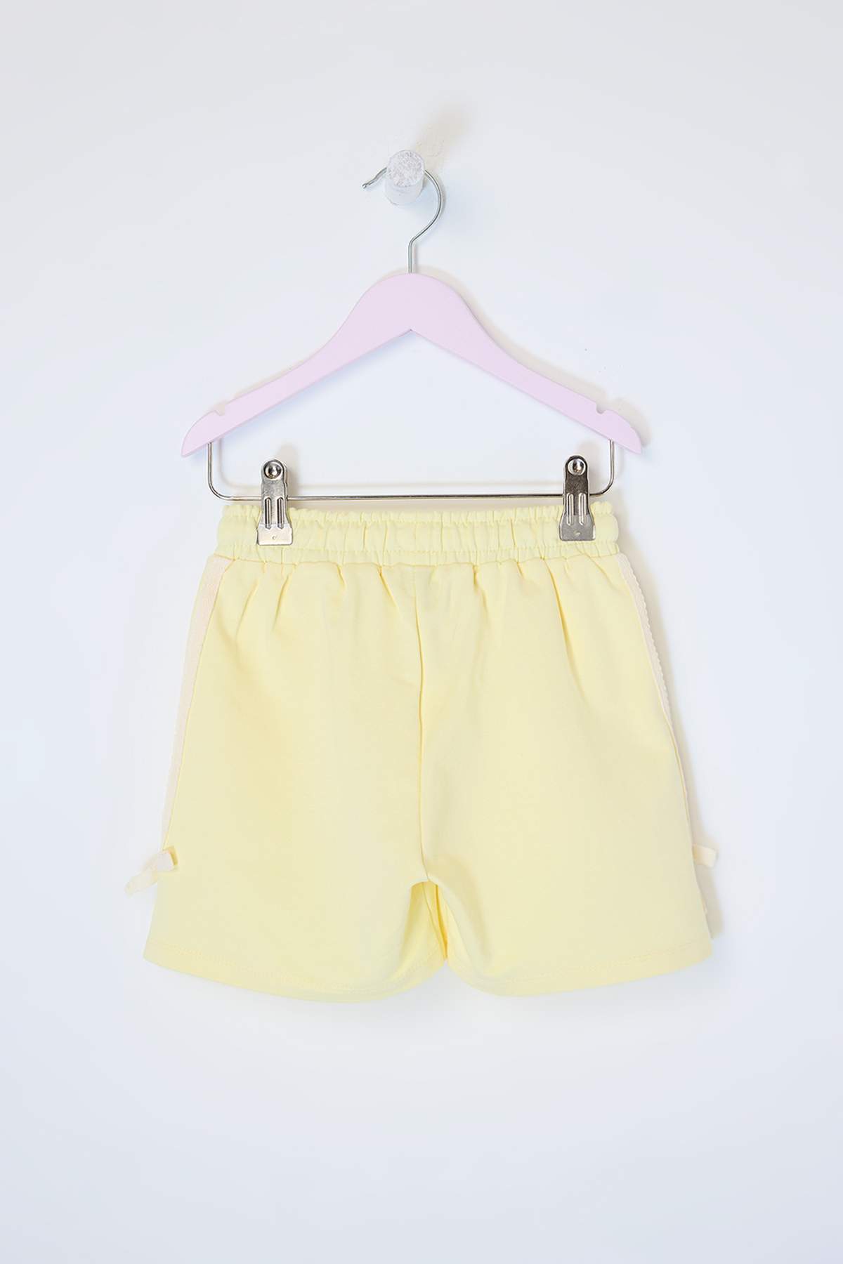 Girls' Yellow & Pink Plain Shorts 2-Pack