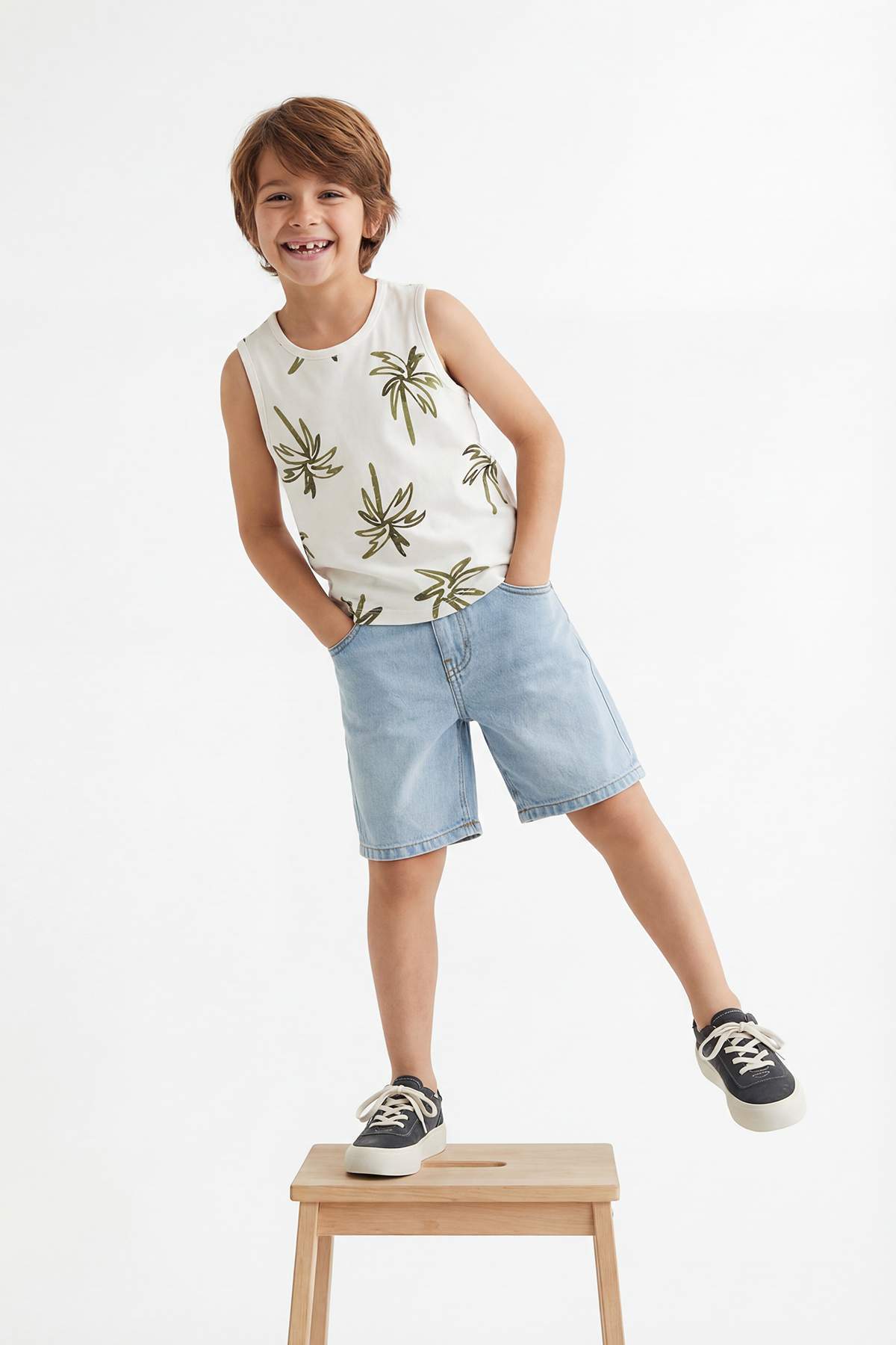 Boys' Khaki & Stone Vest 2-Pack