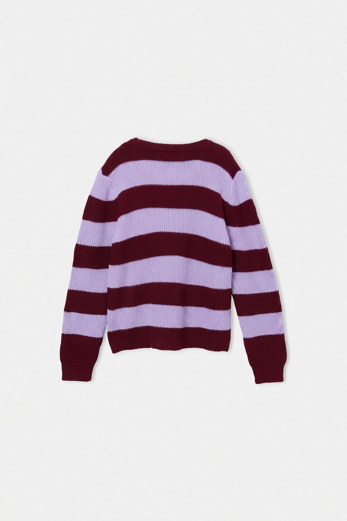 Girls' Striped Crew-Neck Knit Jumper