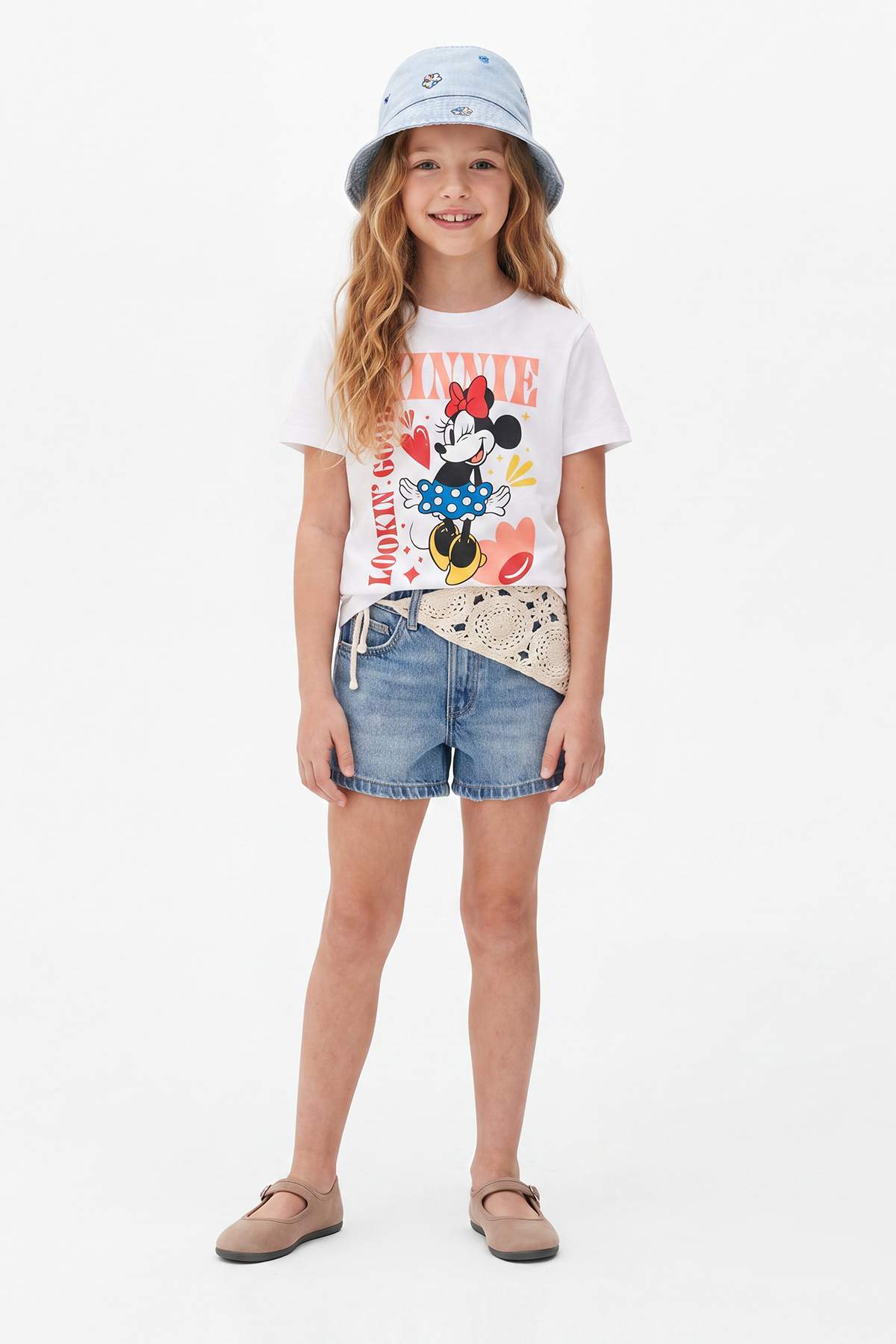 Girls' White Minnie Mouse T-Shirt