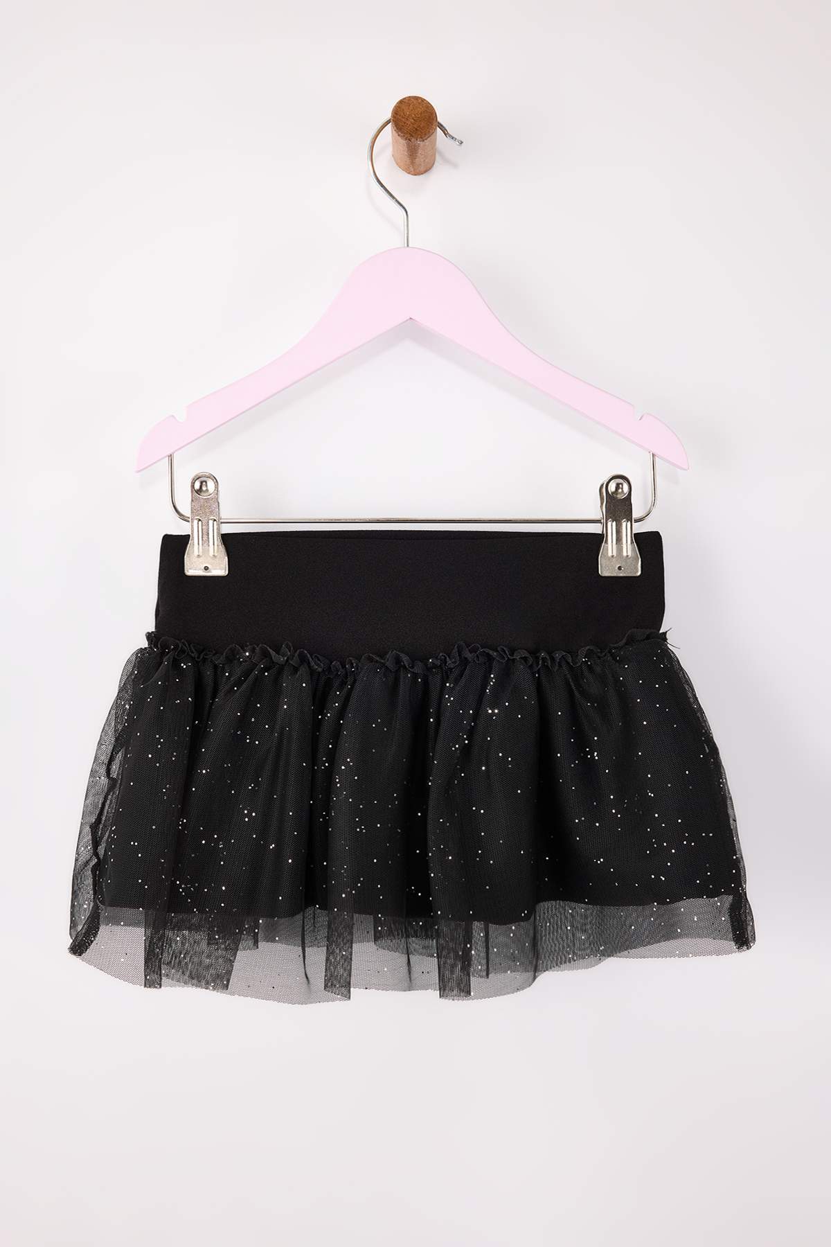 Girls' Black Galaxy Mini Skirt