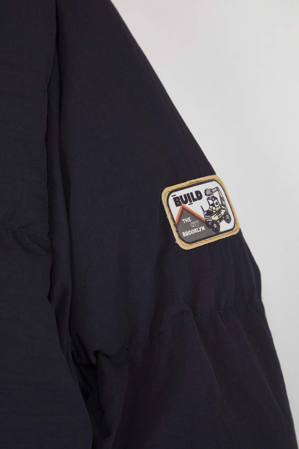 Kids' Navy Thick Hooded Coat