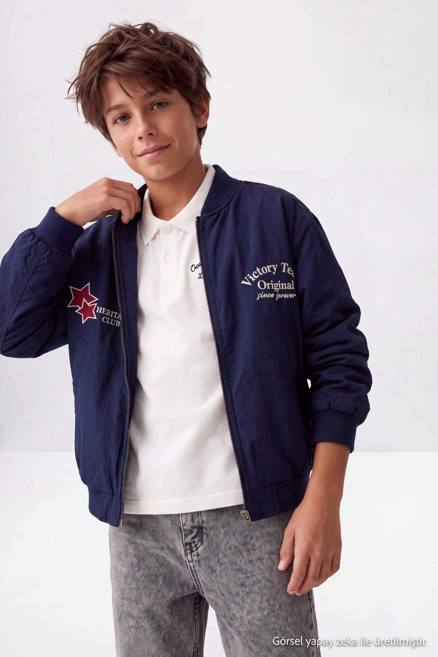 Boys' Navy Coat