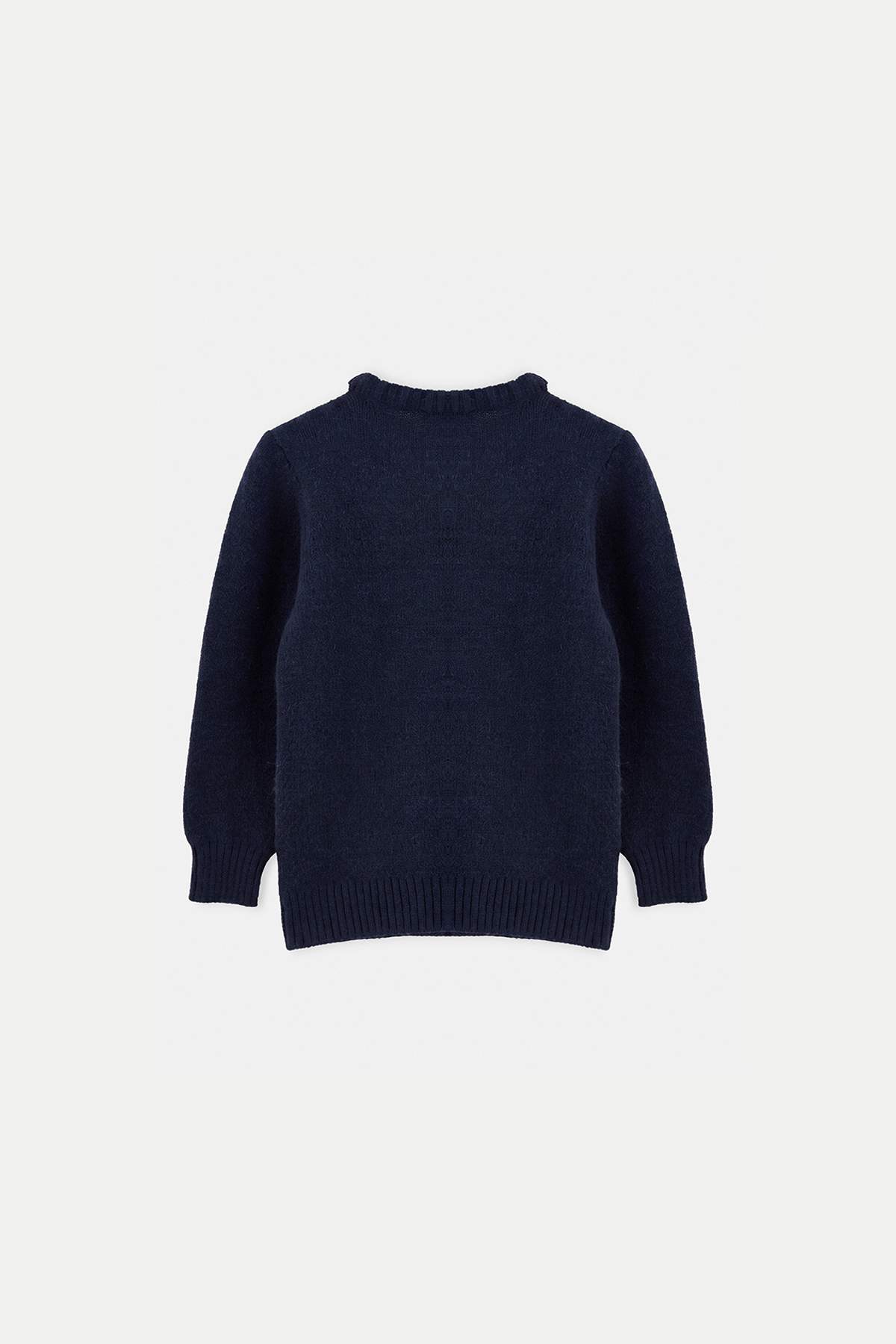 Boys' Navy Argyle Crew-Neck Knit Jumper