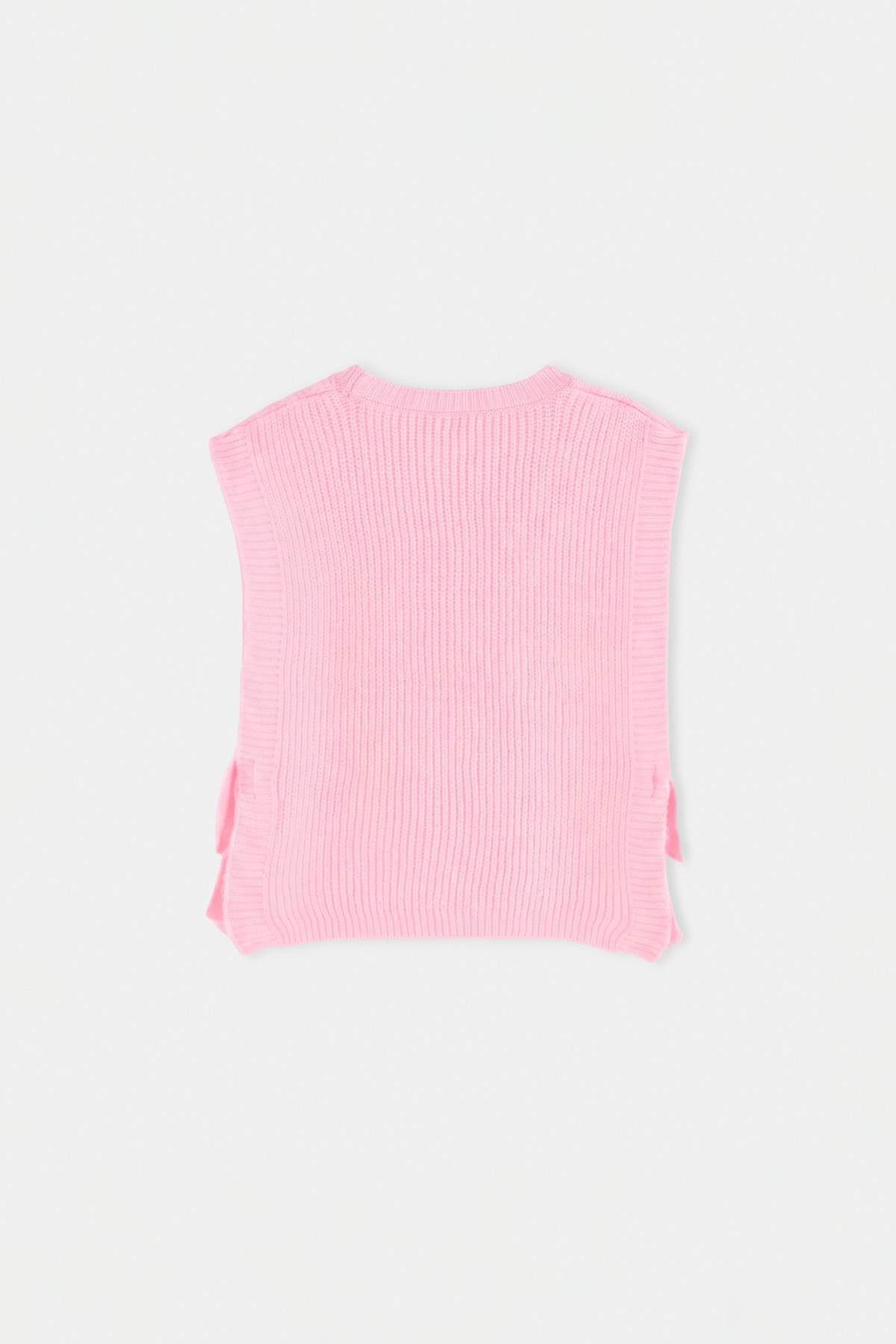 Girls' Pink Knit Sweater Vest