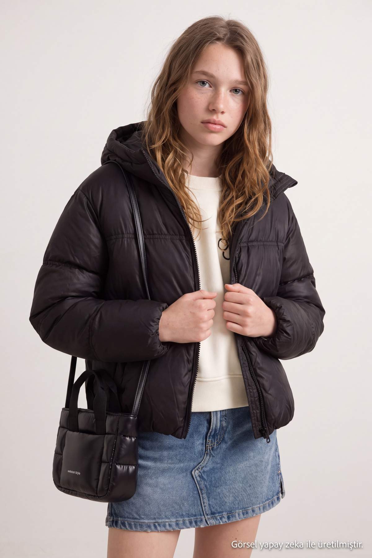 Girls' Basic Hooded Puffer Coat