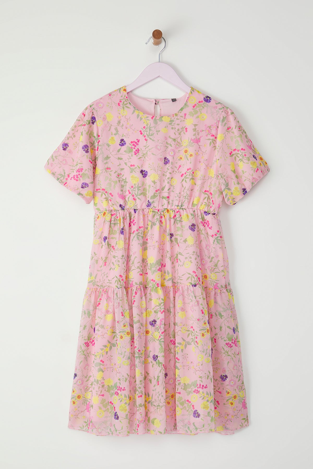 Girls' Pink Floral Mini Me Mother-Daughter Dress