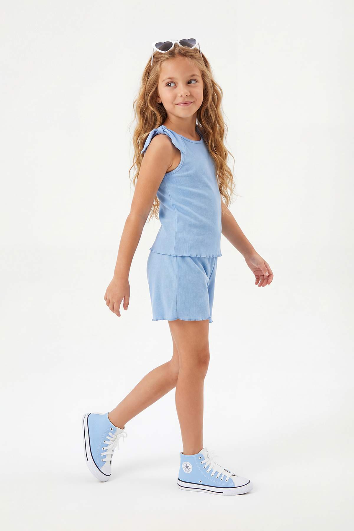 Girls' Tie-Strap Vest & Shorts Set