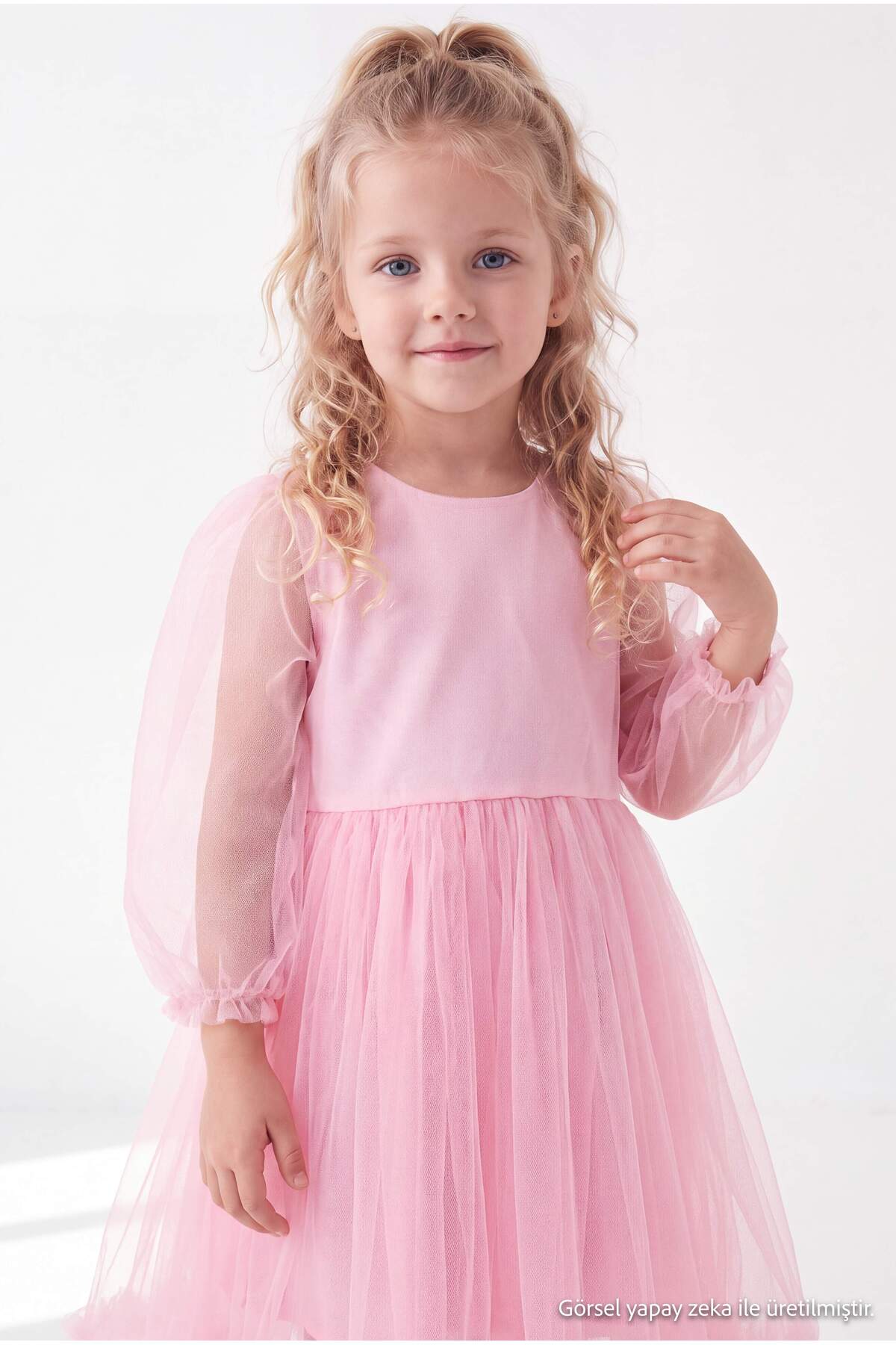 Girls' Pink Tulle Party Dress