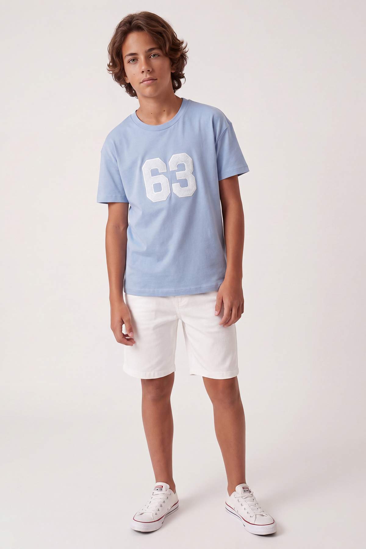 Boys' Blue Number-Print T-Shirt