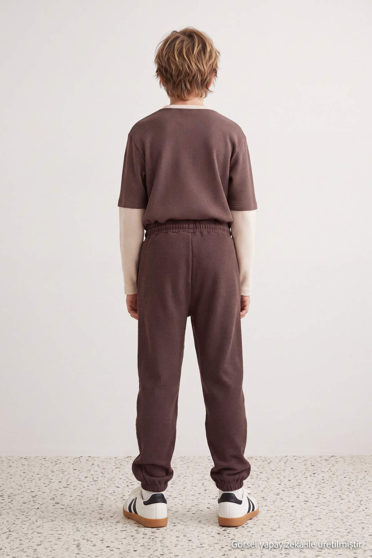 Boys' Stone & Brown 2-Pack Textured Joggers