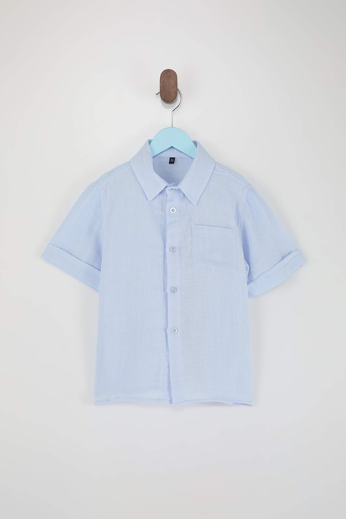 Boys' Basic Cotton Short-Sleeve Shirt