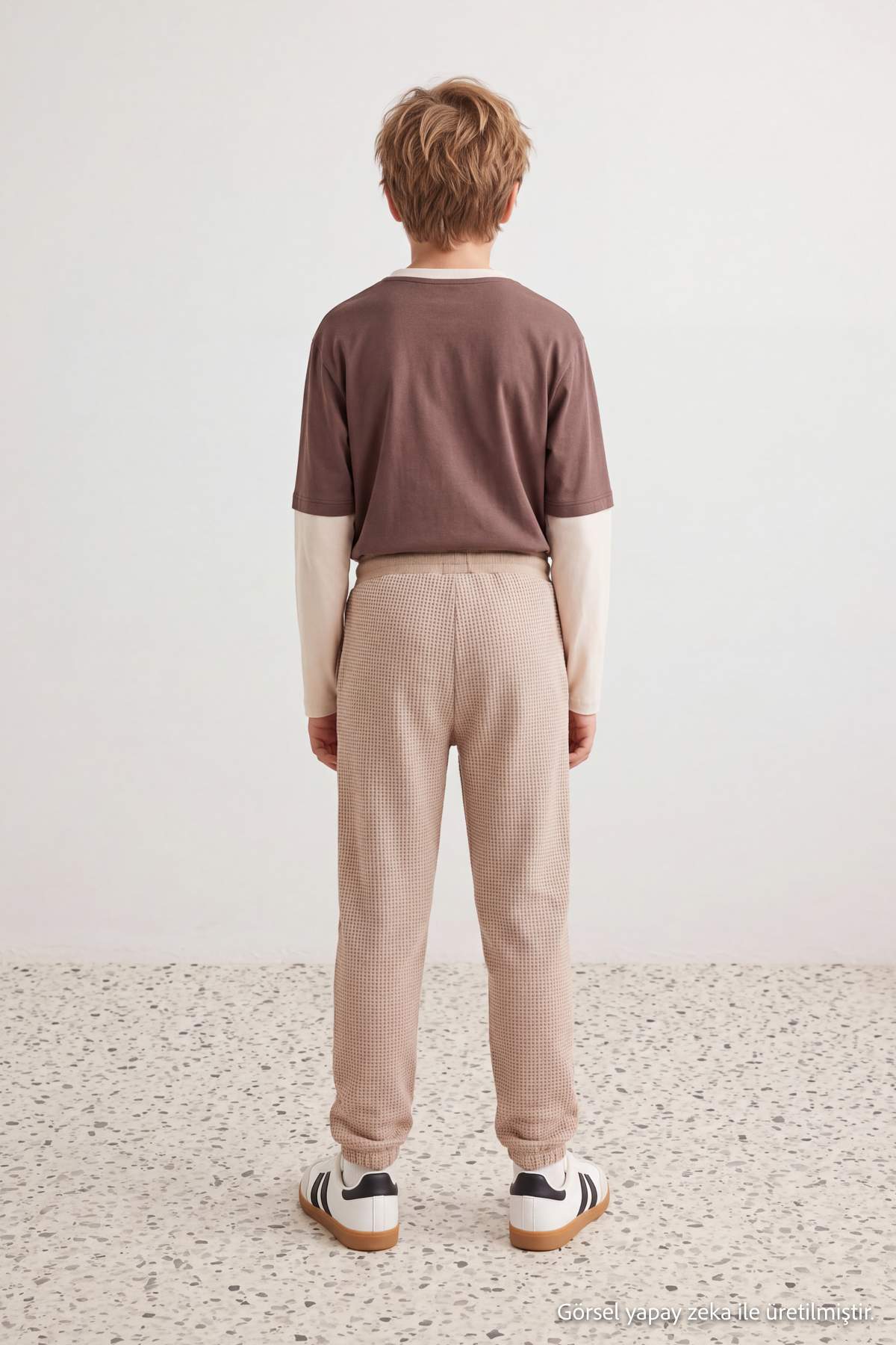 Boys' Stone & Brown 2-Pack Textured Joggers