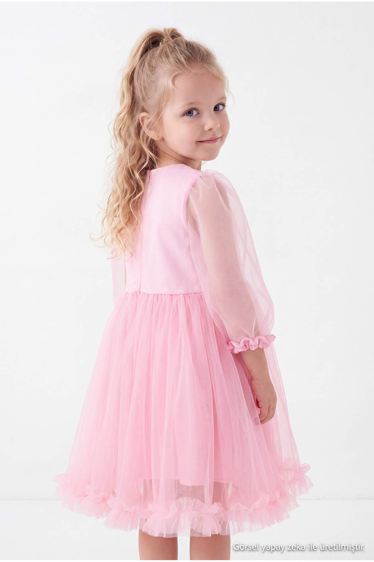 Girls' Pink Tulle Party Dress