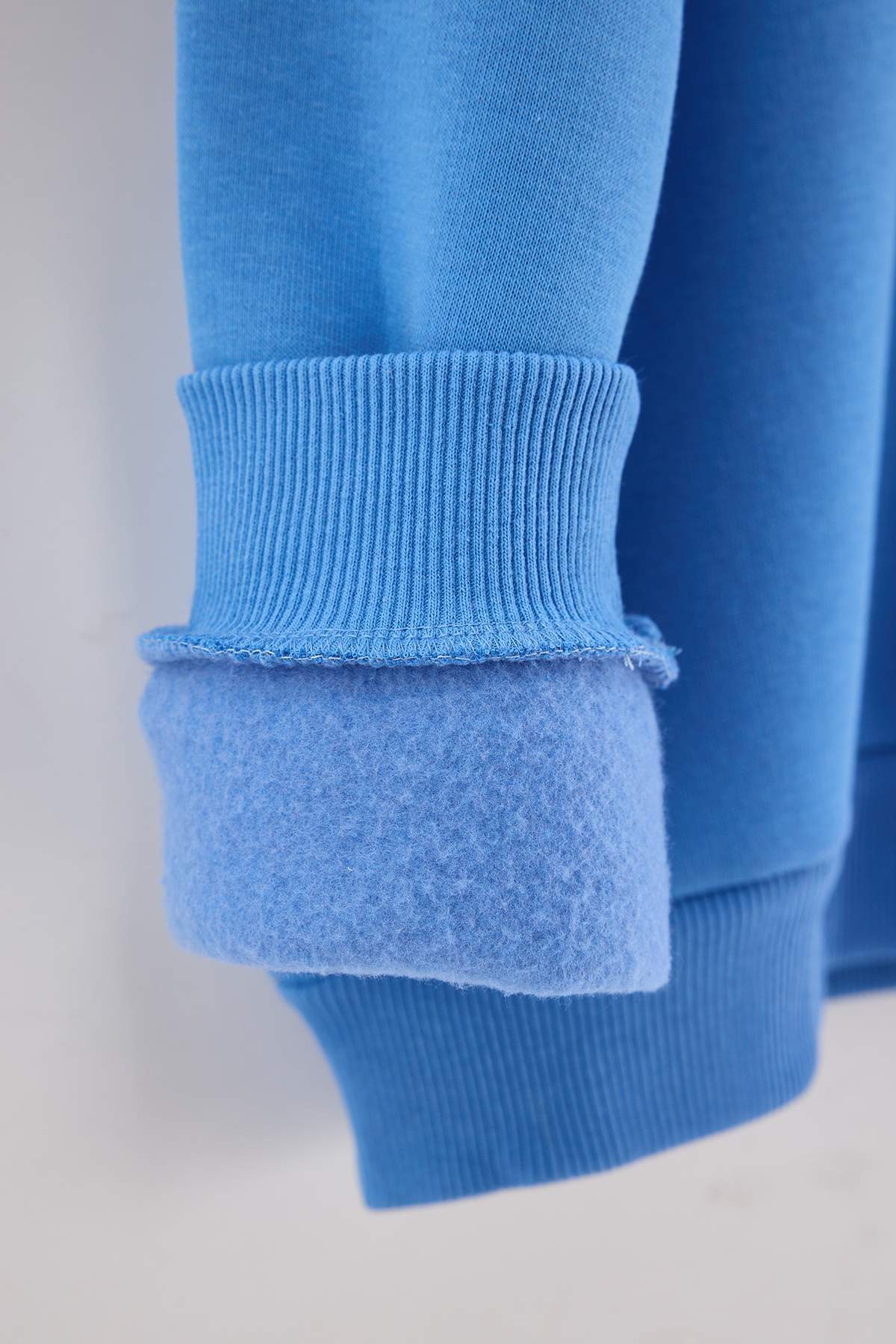 Boys' Blue Fleece-Lined Sweatshirt