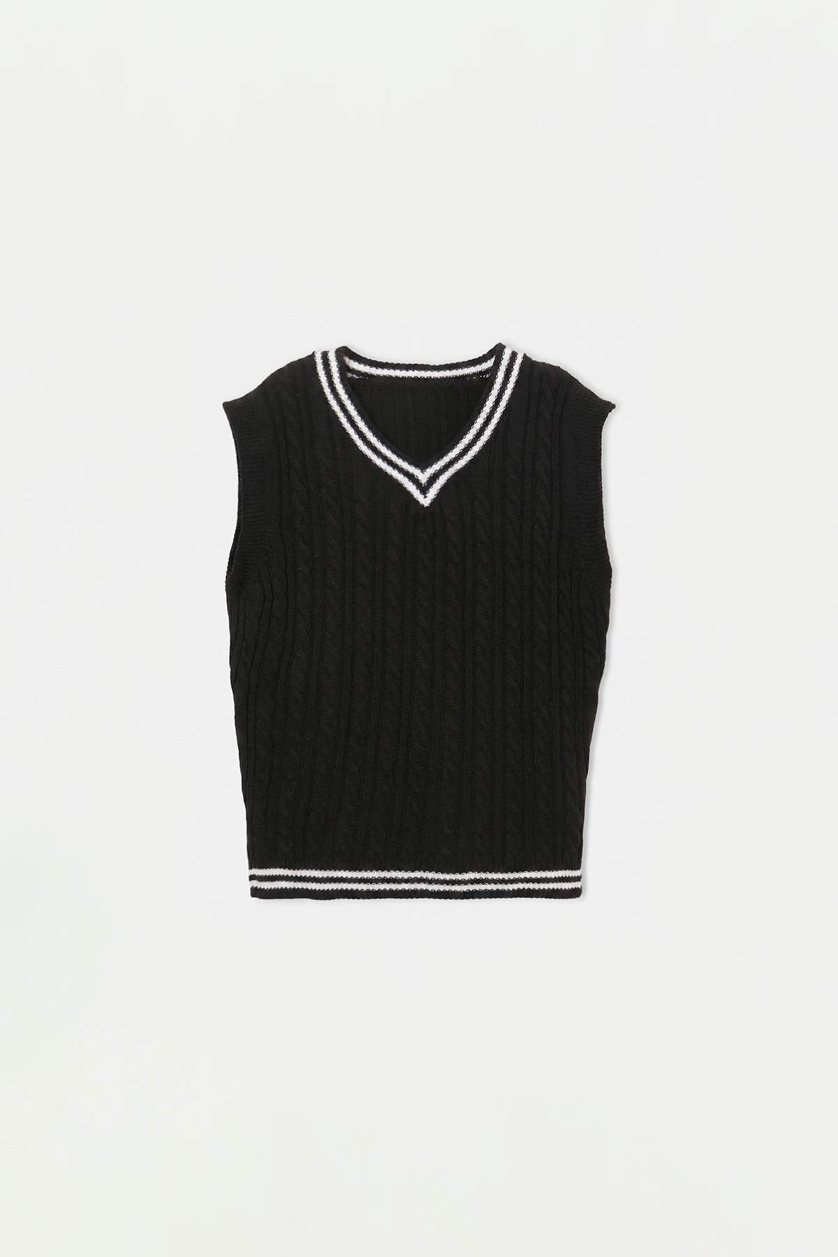 Boys' Black V-Neck School Sweater Vest