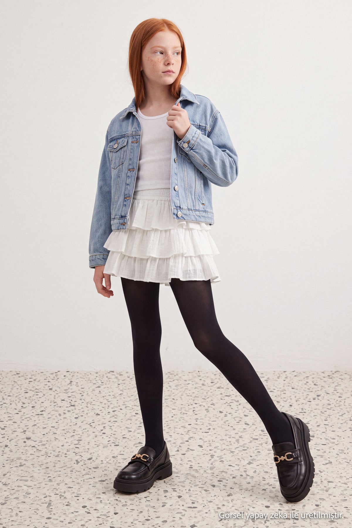 Girls' Black School Tights