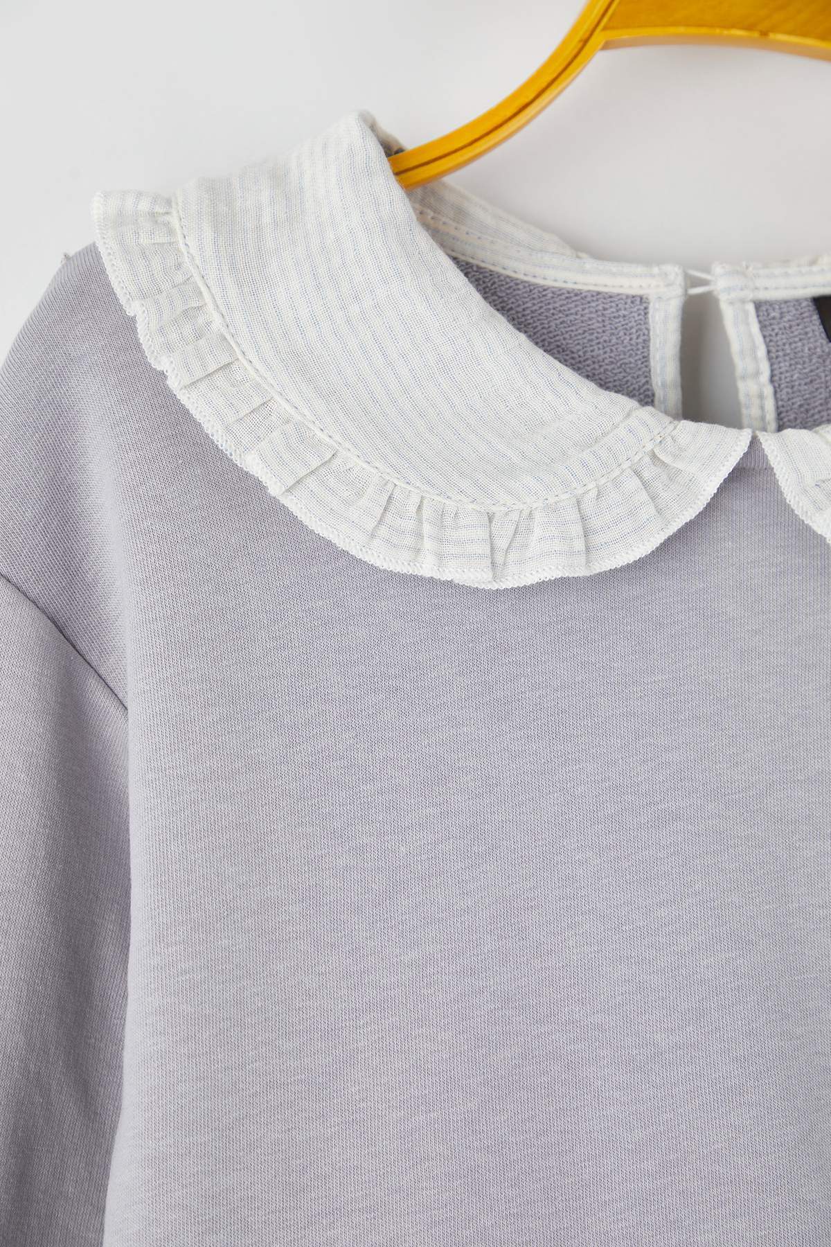 Girls' Cotton Peter Pan Collar Sweatshirt