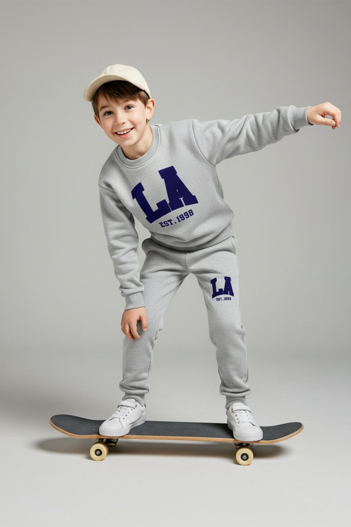 Boys' Navy Fleece-Lined Two-Piece Set