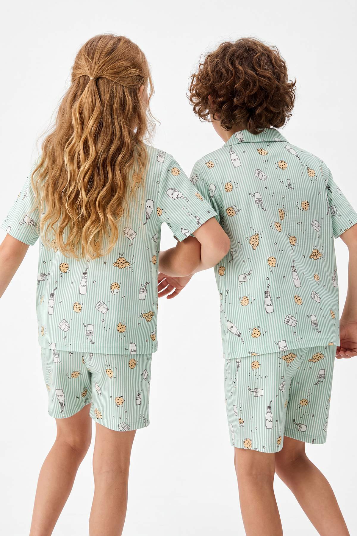 Kids' Green Cotton Pyjama Set
