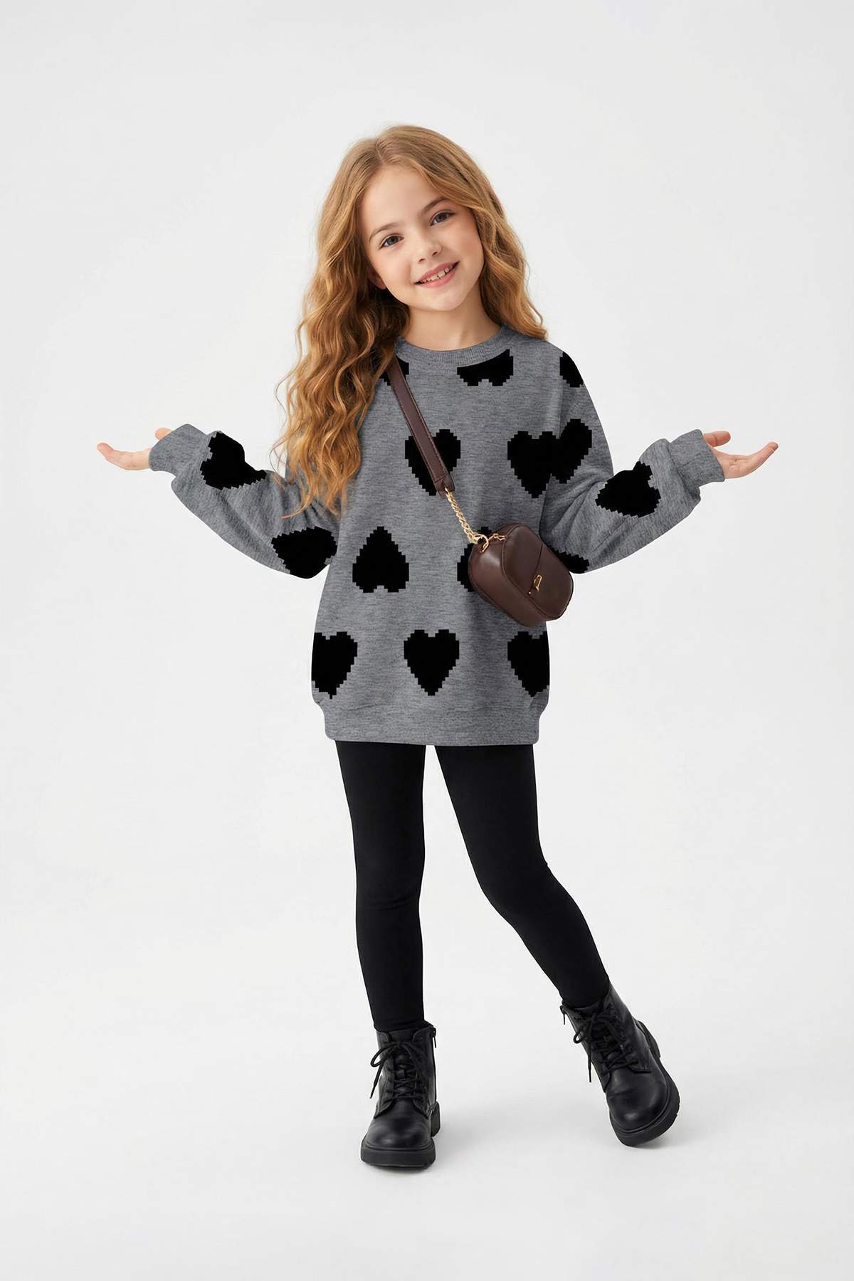 Girls' Black & Grey Fleece-Lined Leggings 2-Pack