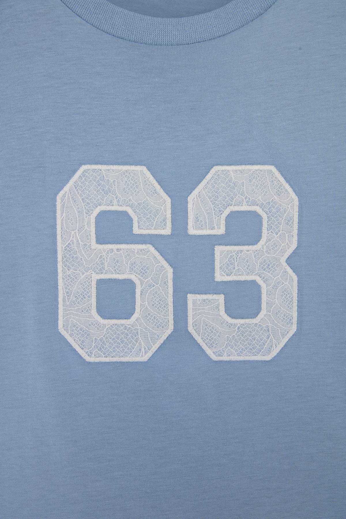 Boys' Blue Number-Print T-Shirt