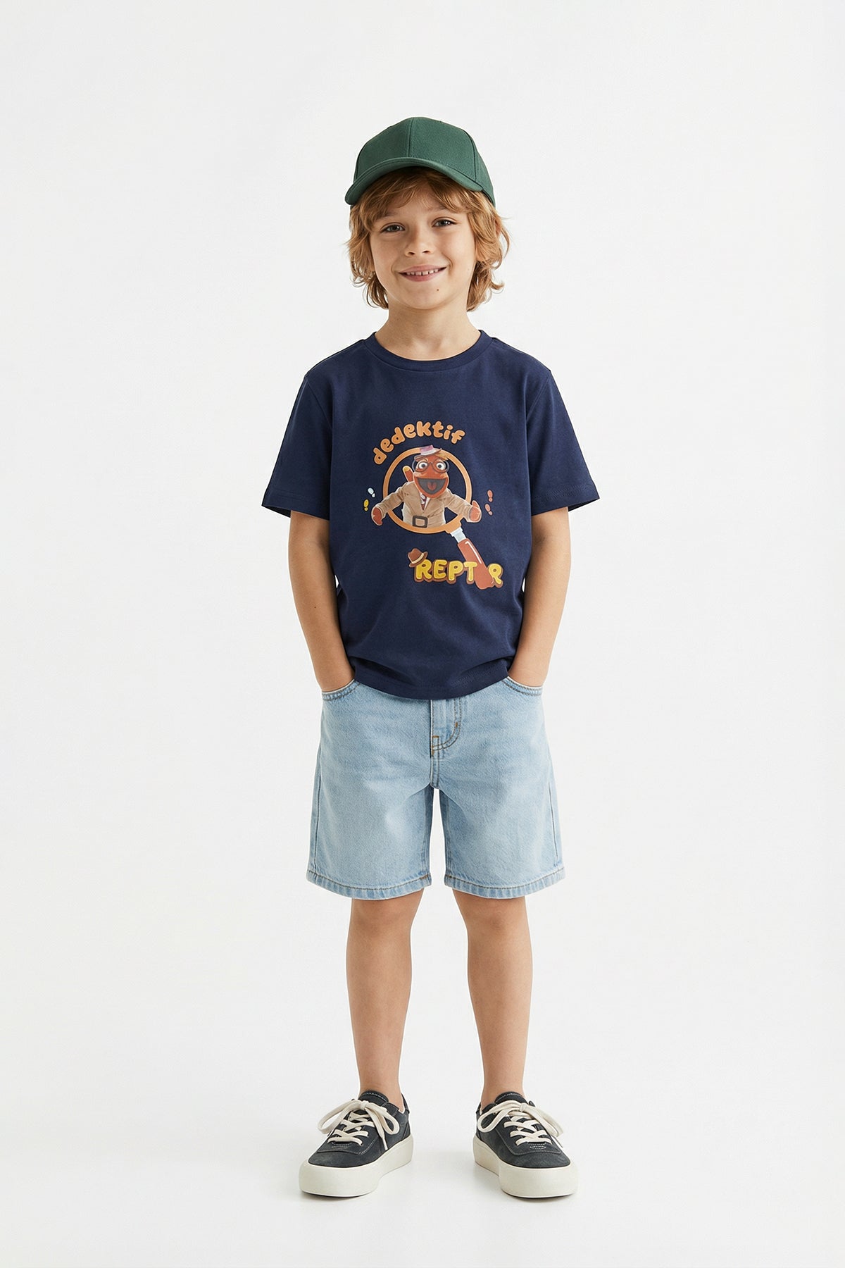 Boys' Navy Detective Character-Print T-Shirt