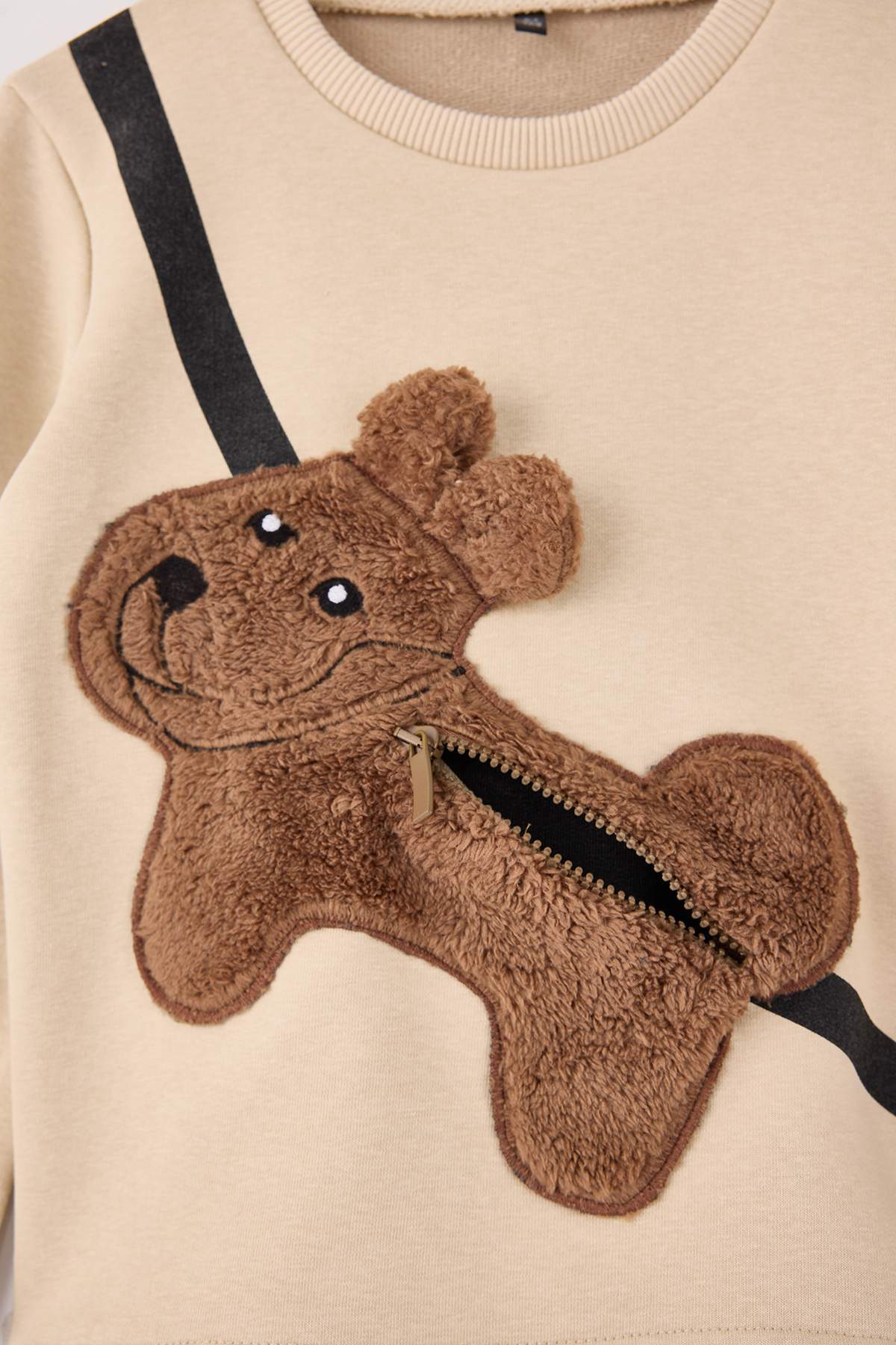 Kids' Crew-Neck Sweatshirt with Mini Bag