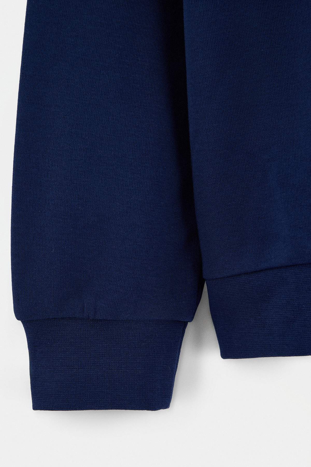 Boys' Navy Varsity-Print Sweatshirt