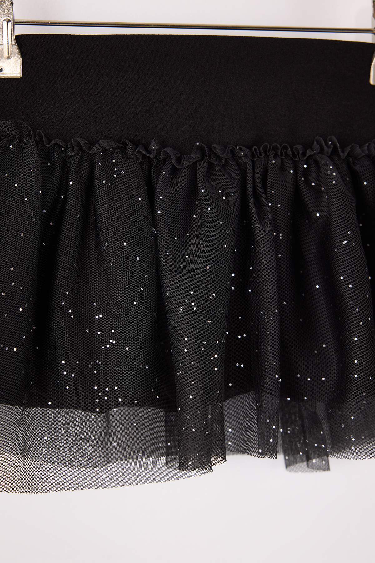 Girls' Black Galaxy Mini Skirt