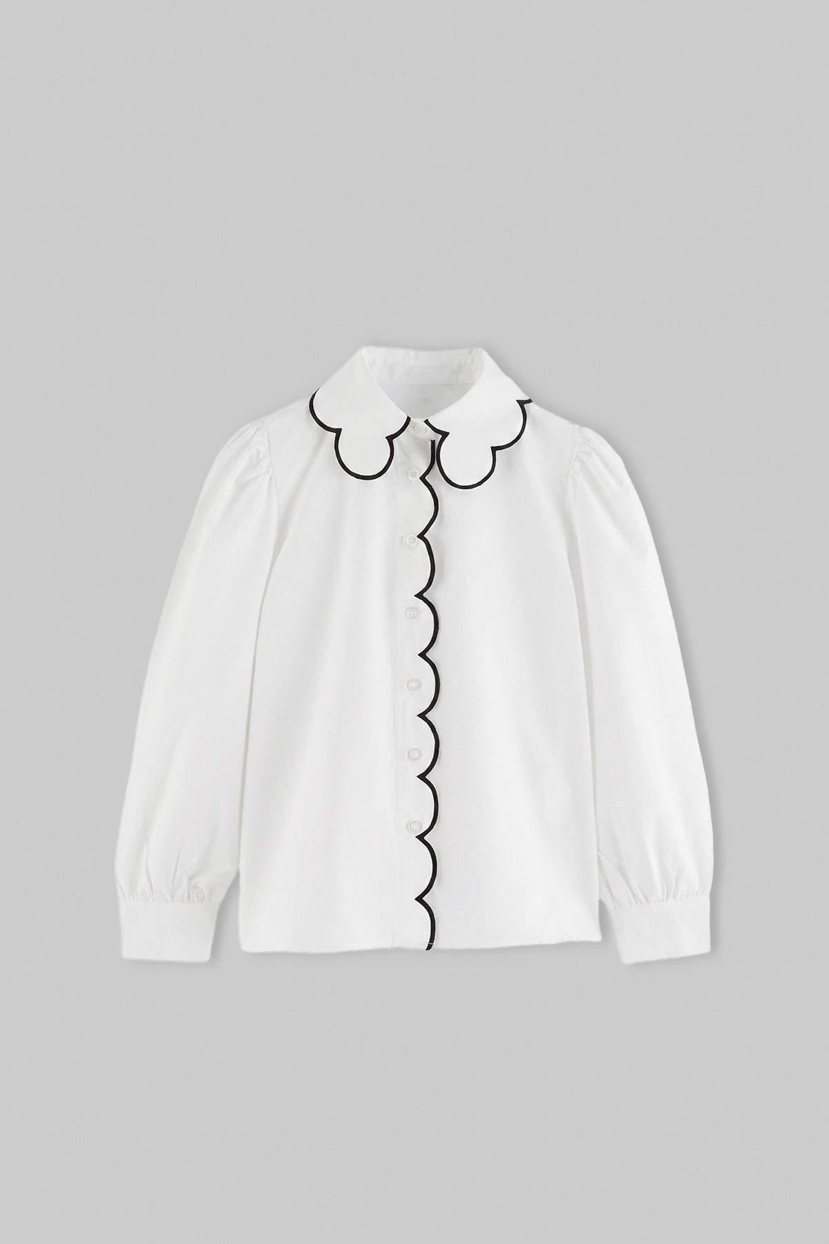 Girls' Ecru Long-Sleeve Shirt