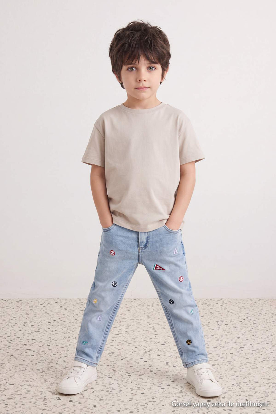 Boys' Embroidered Jeans