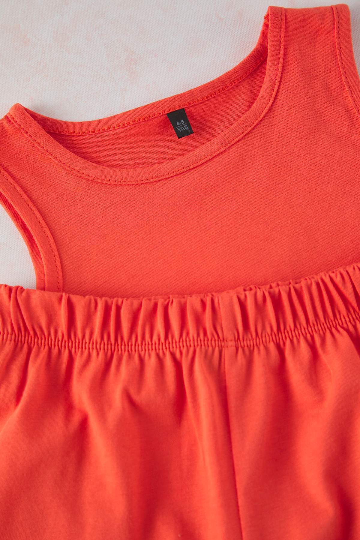 Girls' Cotton Ruffle Sleeveless Two-Piece Set