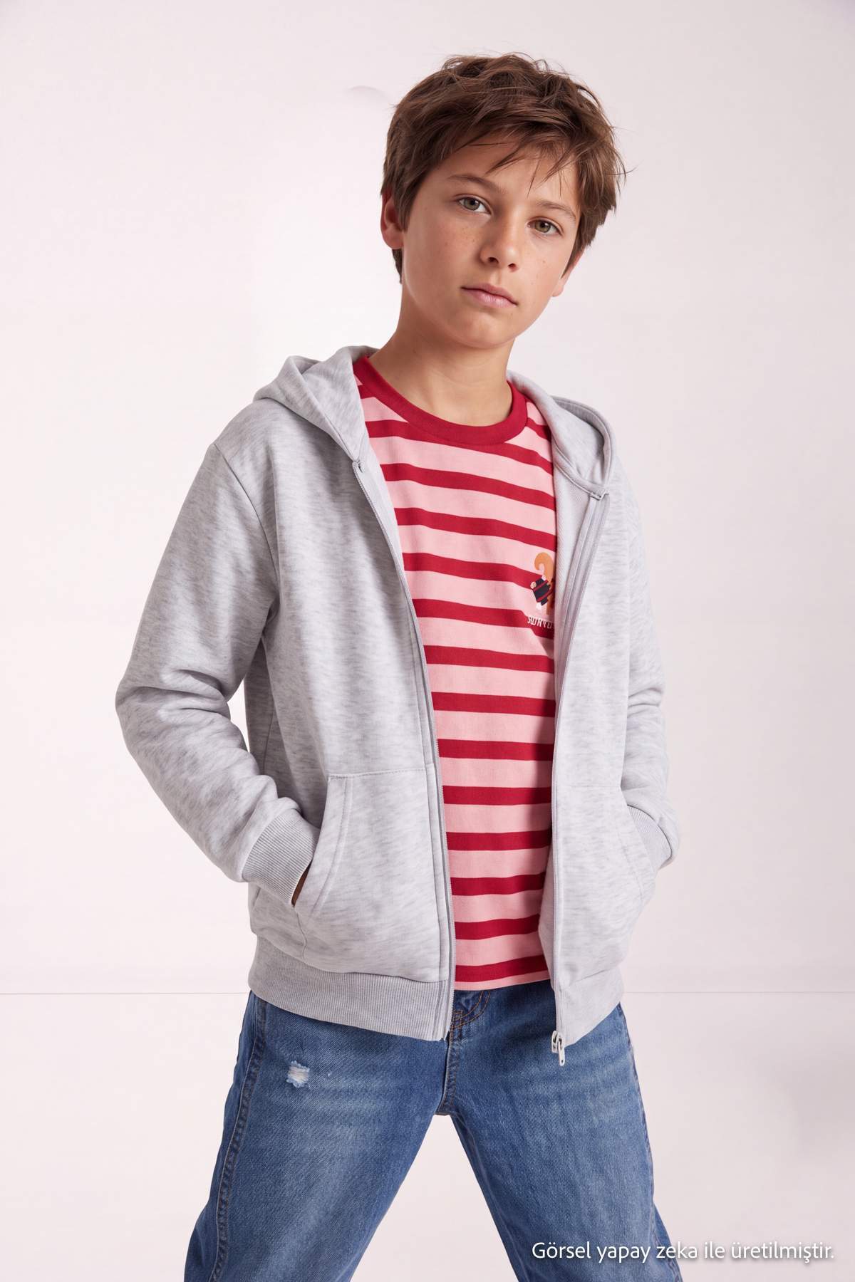 Boys' Hooded Zip-Up Sweatshirt