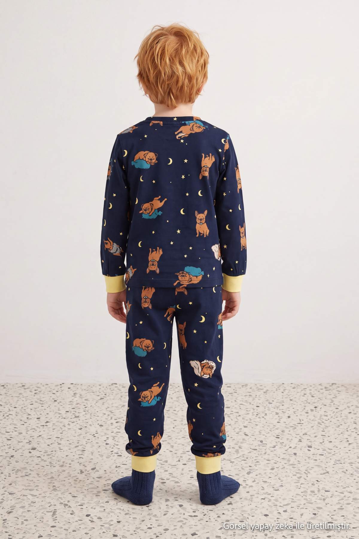 Boys' Bear-Print Long Pyjama Set