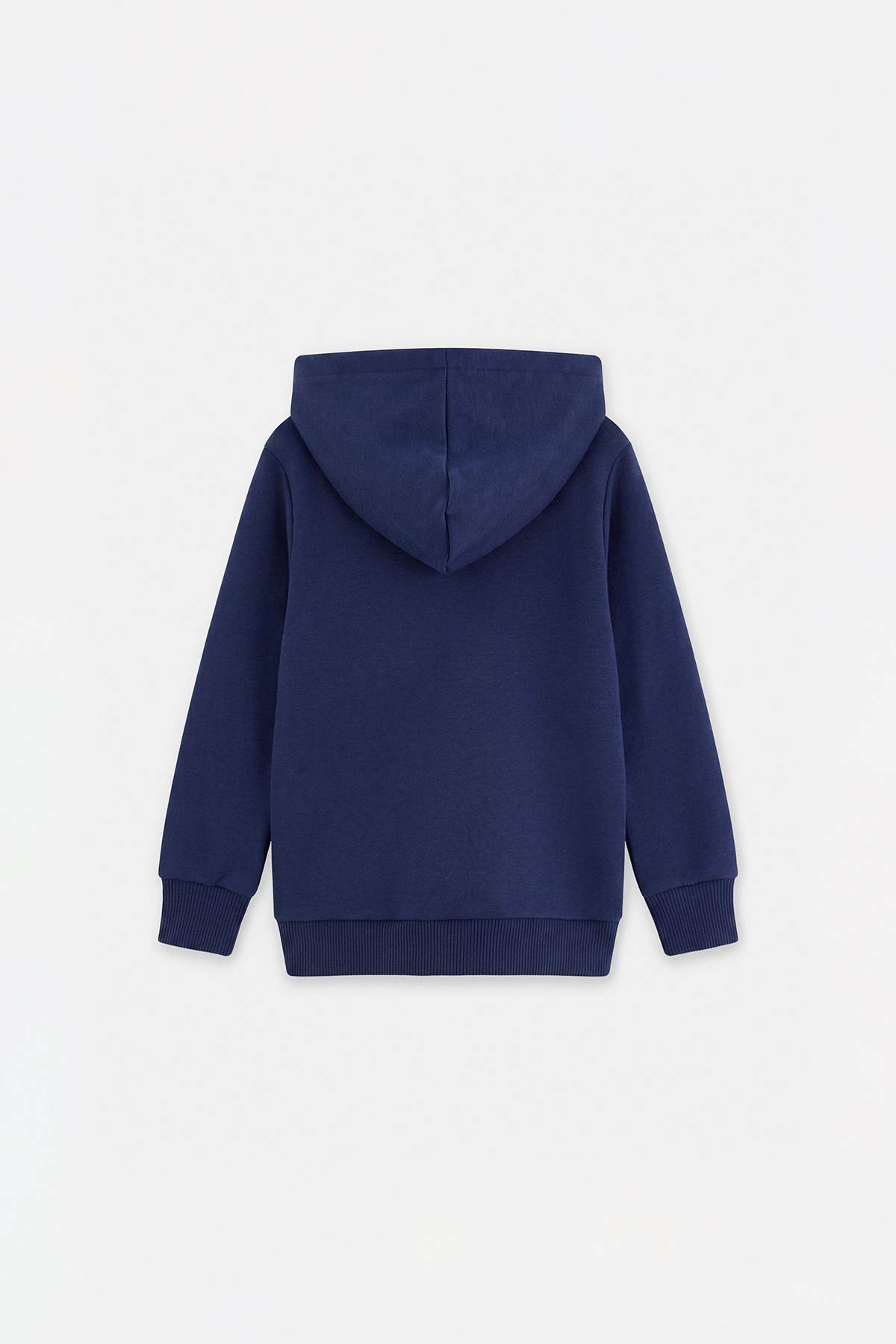 Boys' Navy Basic Cotton Zip-Up Sweatshirt