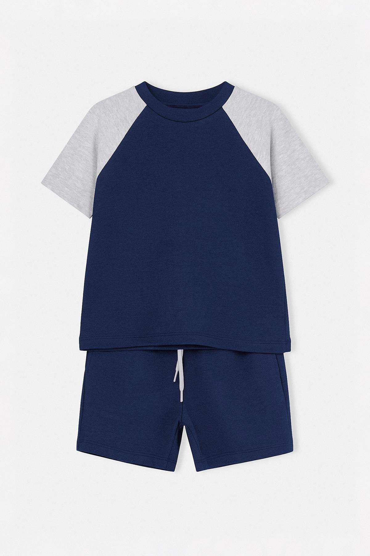 Boys' Navy Plain Two-Piece Set