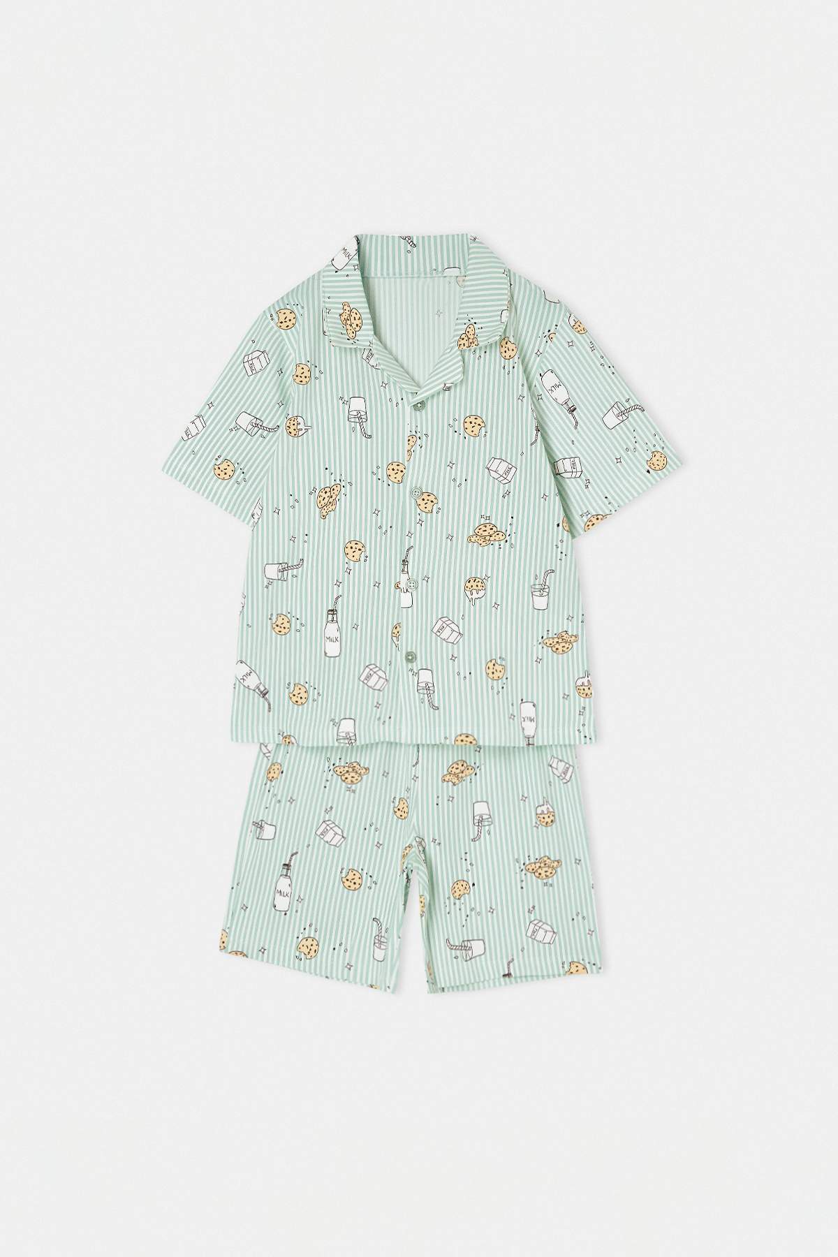 Kids' Green Cotton Pyjama Set