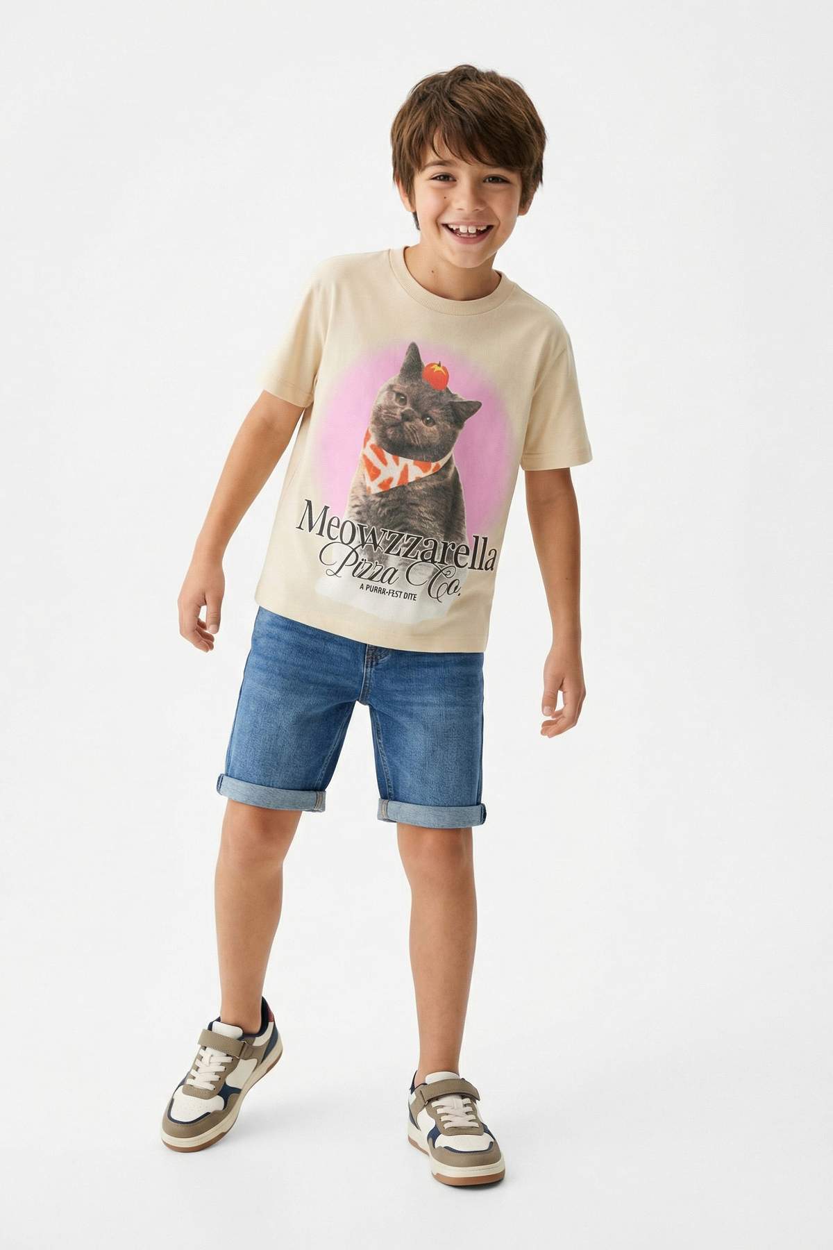 Kids' Cat-Print T-Shirt