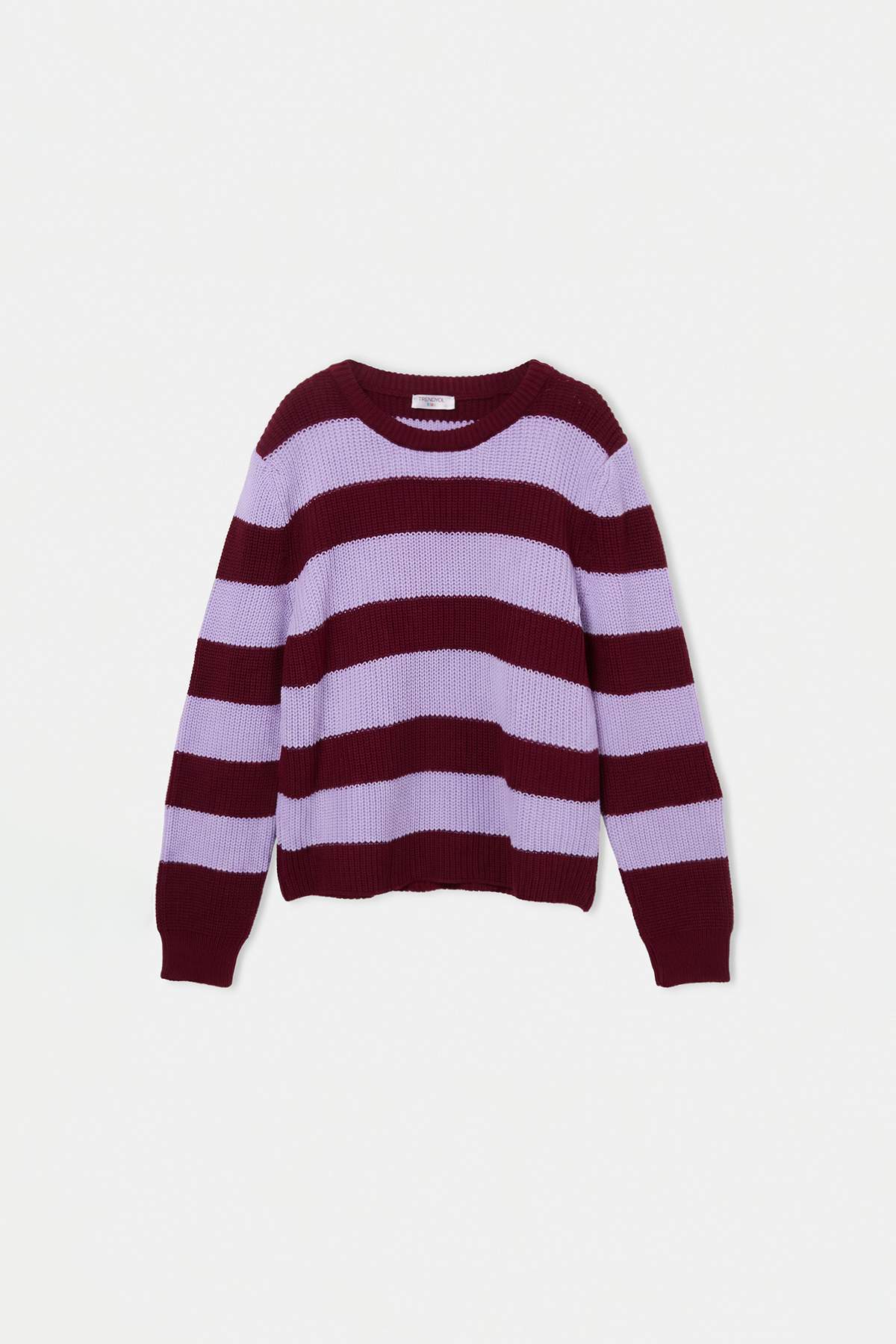 Girls' Striped Crew-Neck Knit Jumper