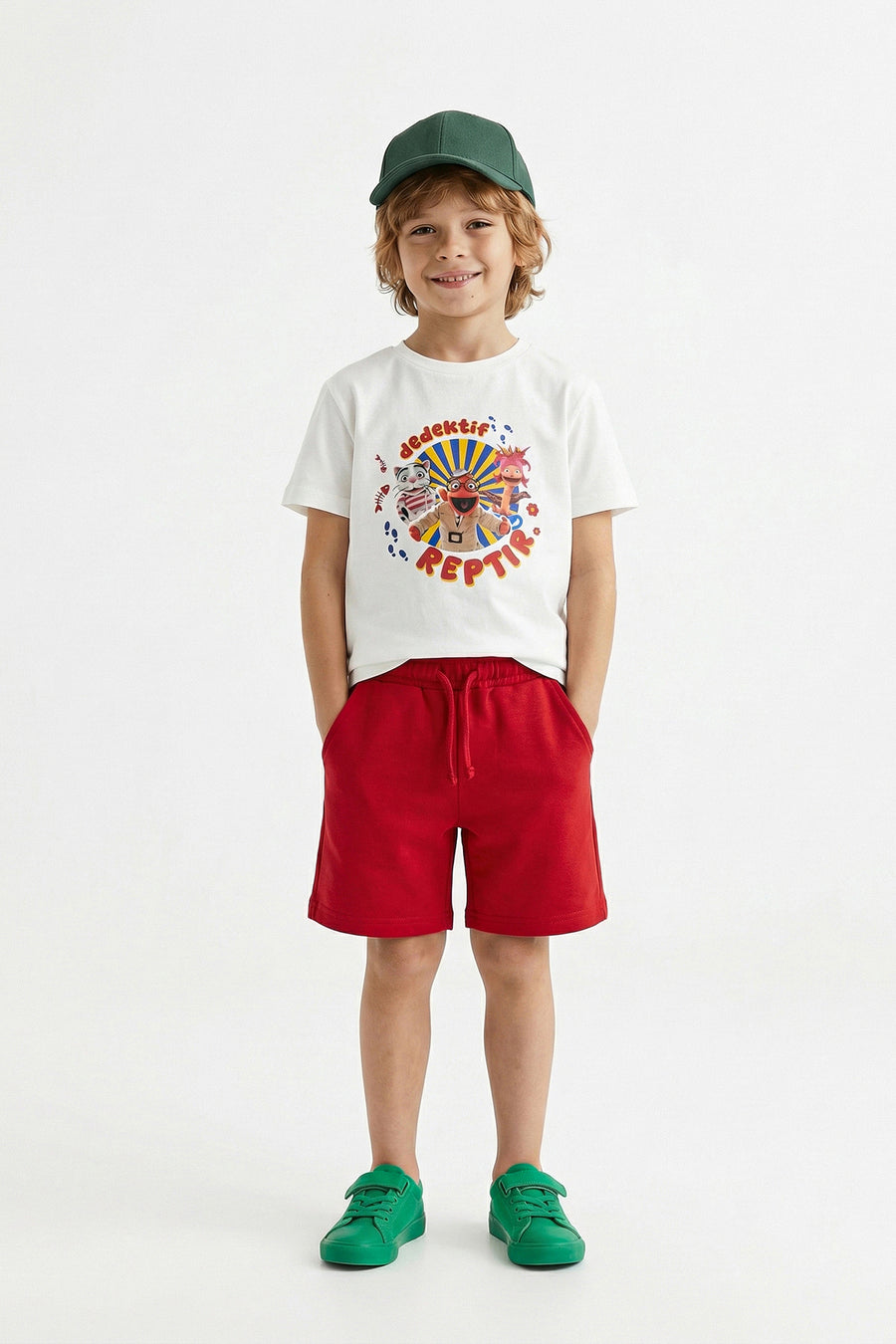Kids' Ecru Detective Character T-Shirt & Shorts Set