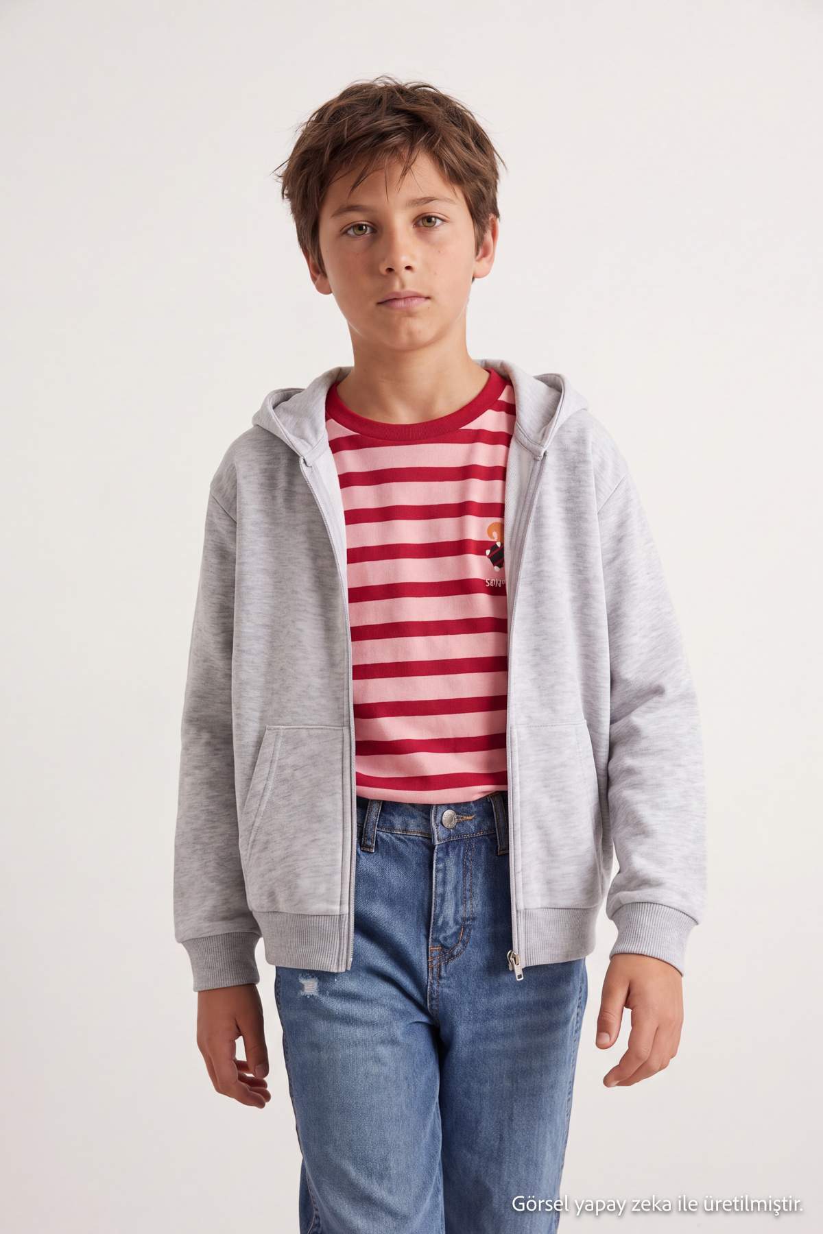 Boys' Hooded Zip-Up Sweatshirt