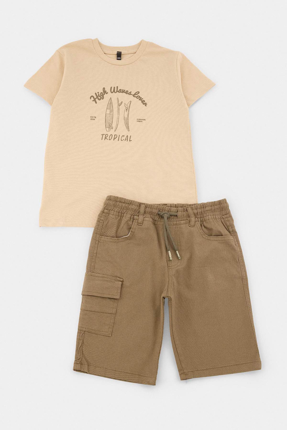 Boys' Printed T-Shirt & Cargo Shorts Set