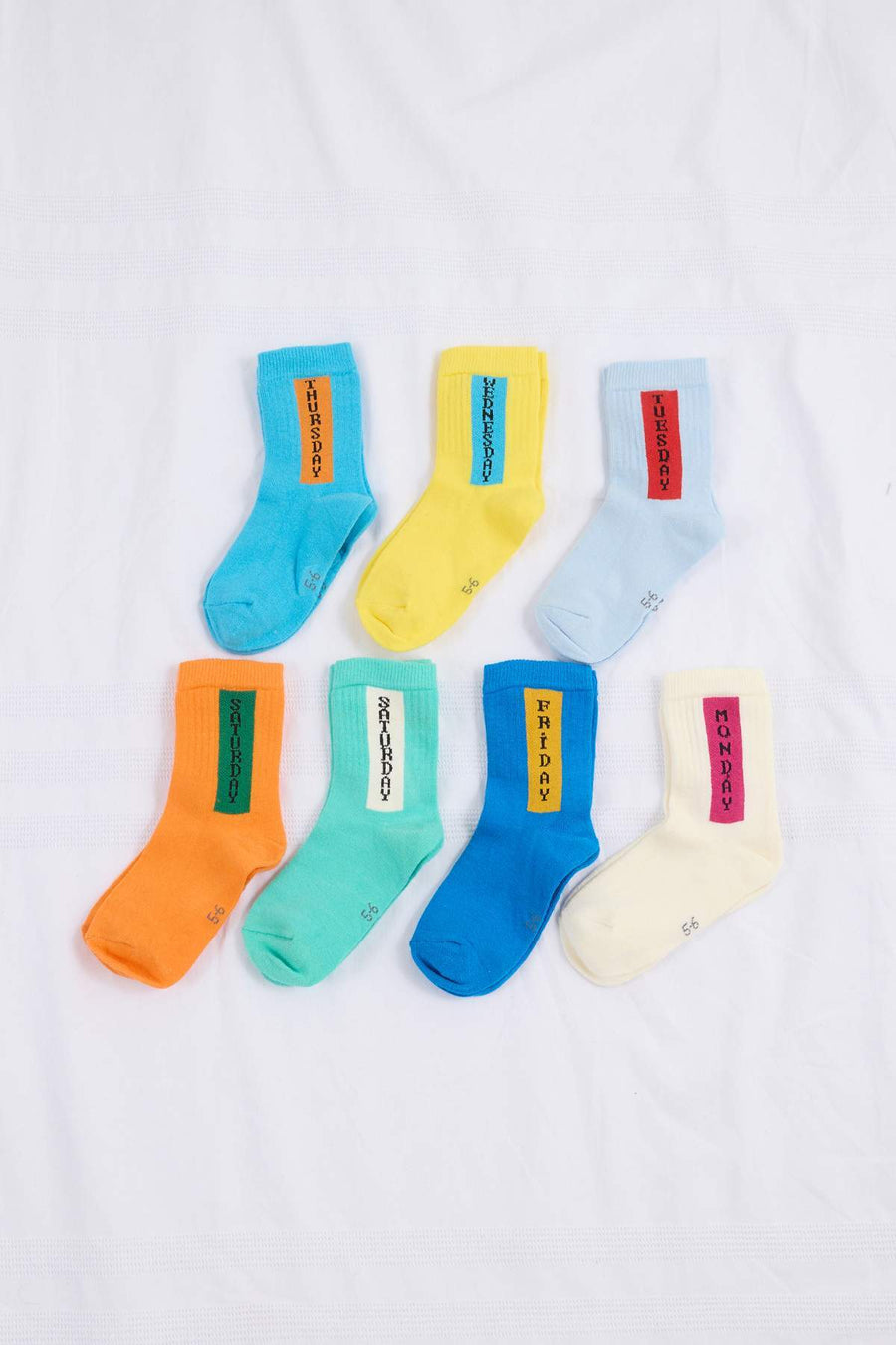 Kids' Colourful Days-of-the-Week Socks 7-Pack