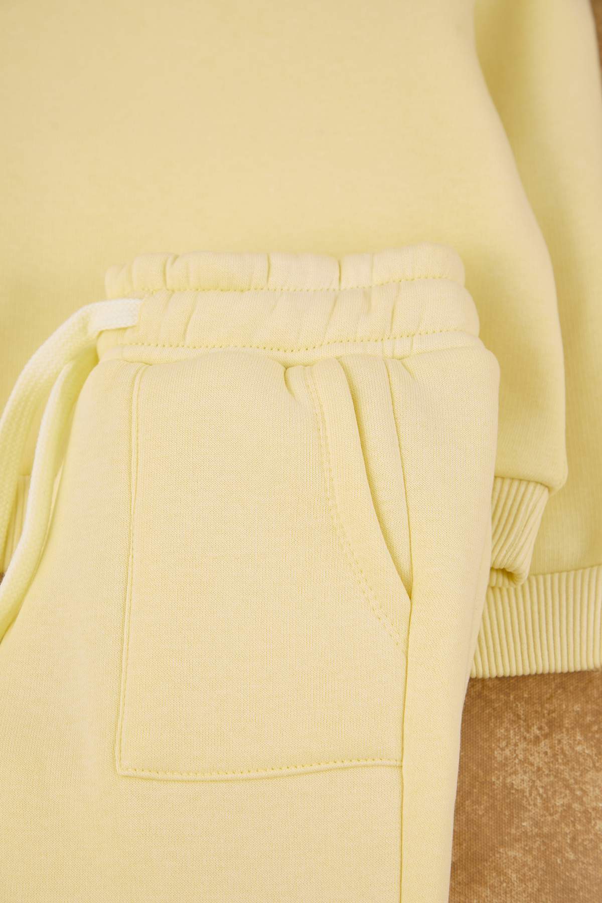 Girls' Black Fleece-Lined Sweatshirt & Jogger Set