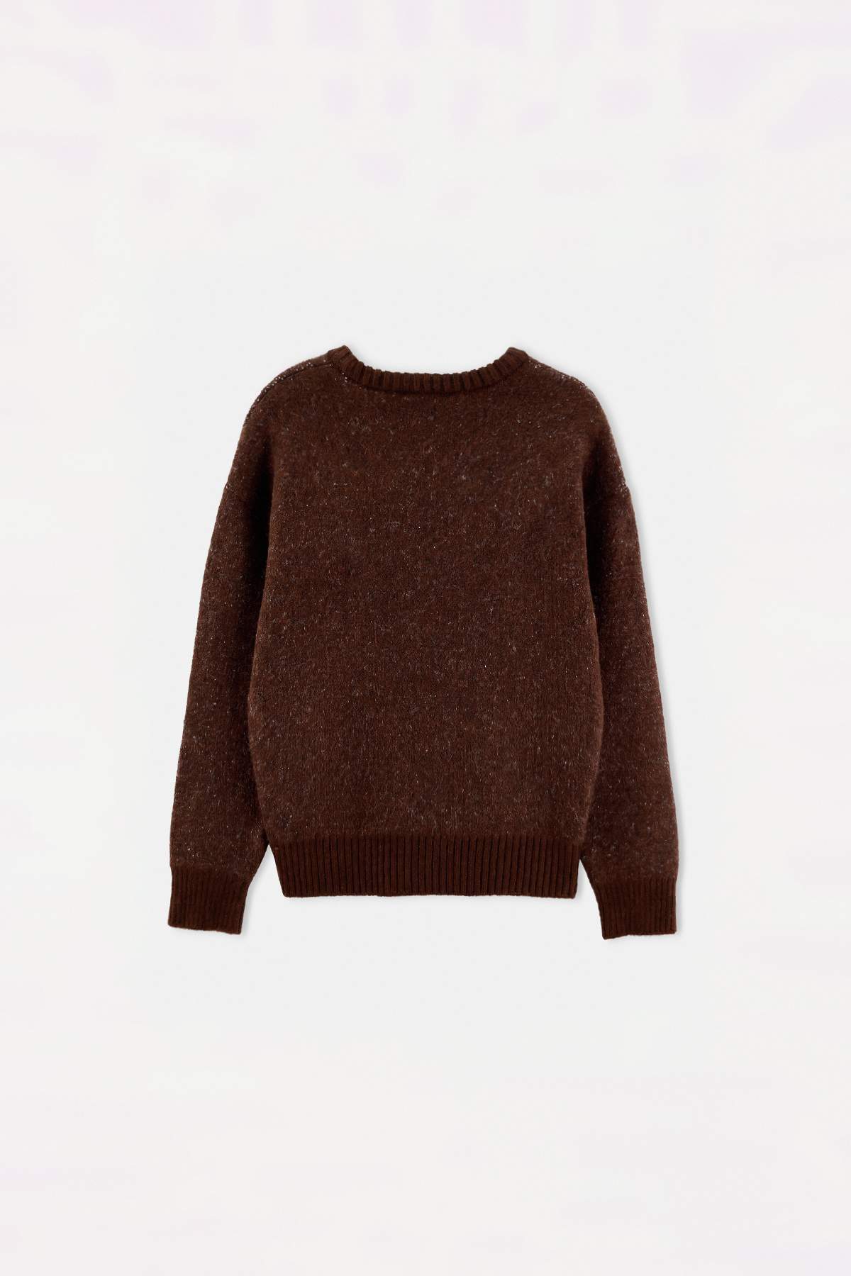 Girls' Brown Star-Pattern Jumper
